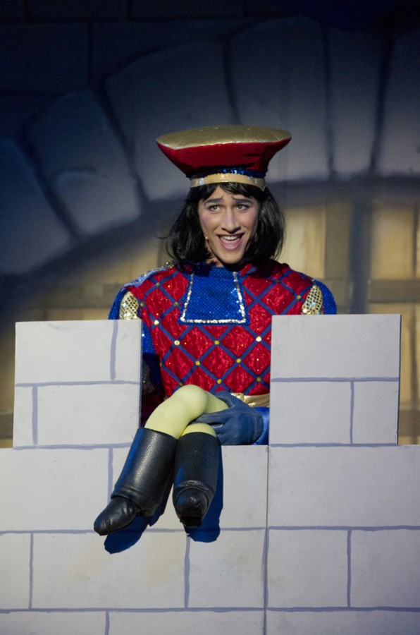 Senior Ryan Newburg played the role of Lord Farquad in this years musical, Shrek.