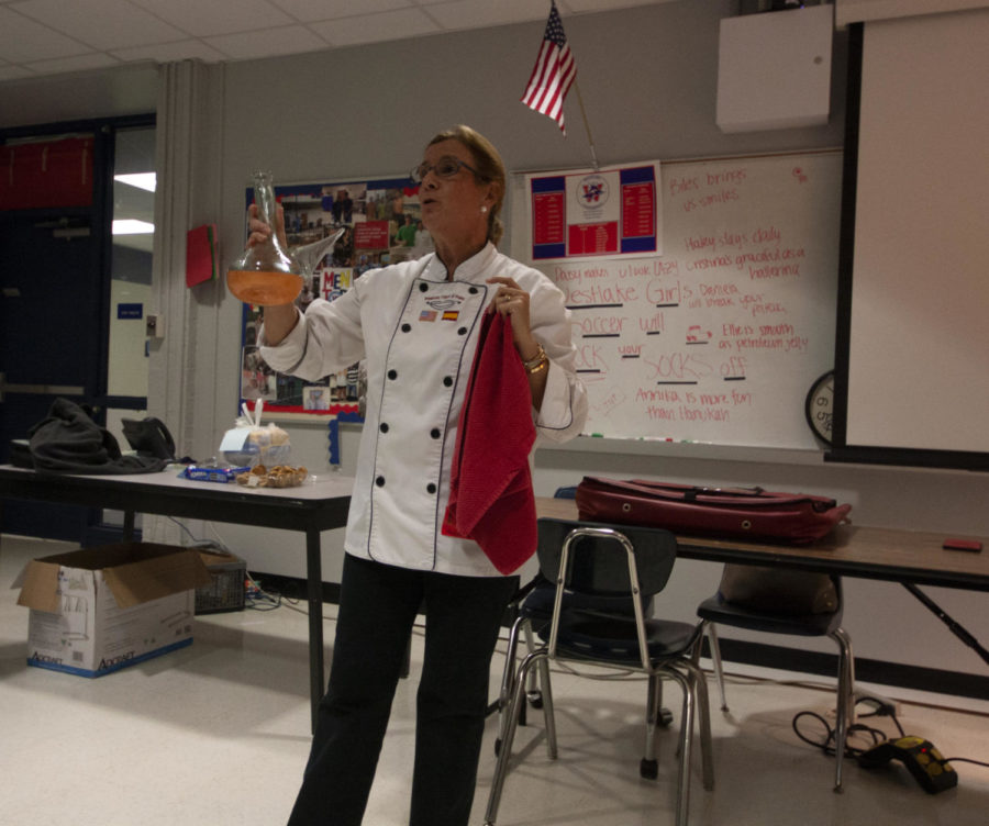 On Nov. 27, Spanish Club brought in a guest chef to talk about spanish food and culture. She and her asssistant brought paella and virgin sangira.