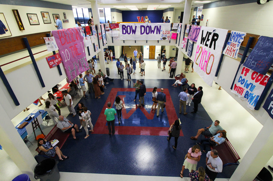 Westlake parents explore the Commons during Back to School Night on Sept. 4.