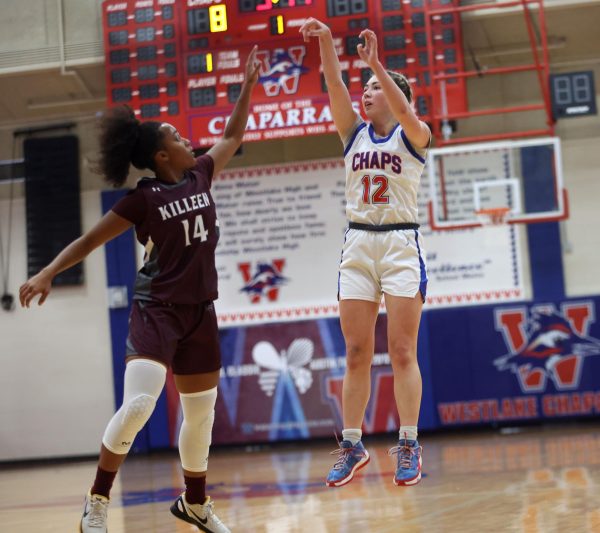 Varsity girls basketball defeats Killeen 58-25 in their second game of the BeYOUtiful Classic Basketball Tournament Nov. 10. Point Guard/ Guard senior Bella Hesse turned in a strong performance, including a three-point shot. The Chaps went 3-2 overall in the tournament against some of the top basketball teams in Texas.