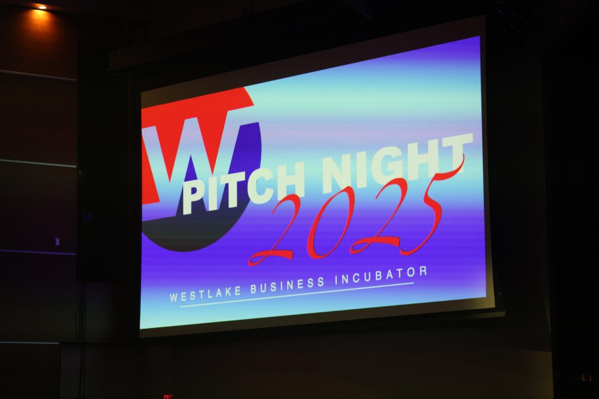 With the logo on display, pitch night begins April 30. After a year of working on their businesses the Business Incubator teams compete for startup money. 