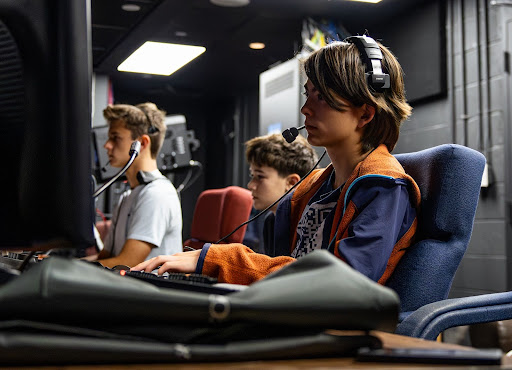Lucas Salmon (10) and the TEC team working on The Nutcracker production on Dec. 10