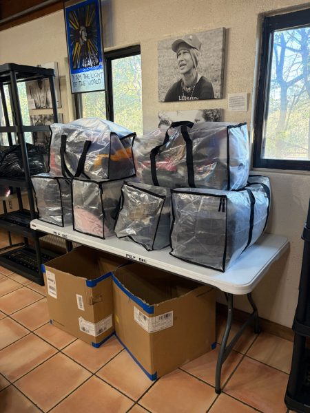 Chap student council collected and donated close to 200 winter clothing items to Austinites experiencing homelessness through Mobile Loaves & Fishes.