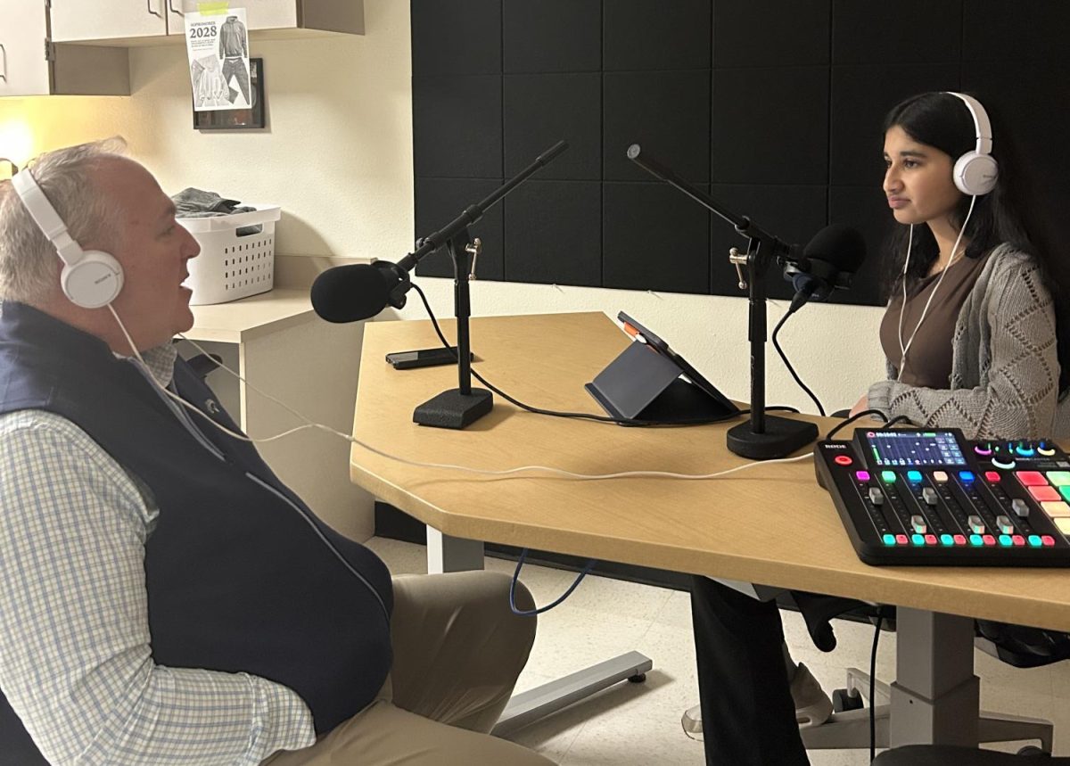 Sophomore Rajasi Agarwal interviews new superintendent Kirk Koennecke.
